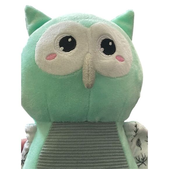 Millie & Ben Mint Green Soft Owl Plush Stuffed Animal Toy 10” - Picture 6 of 11